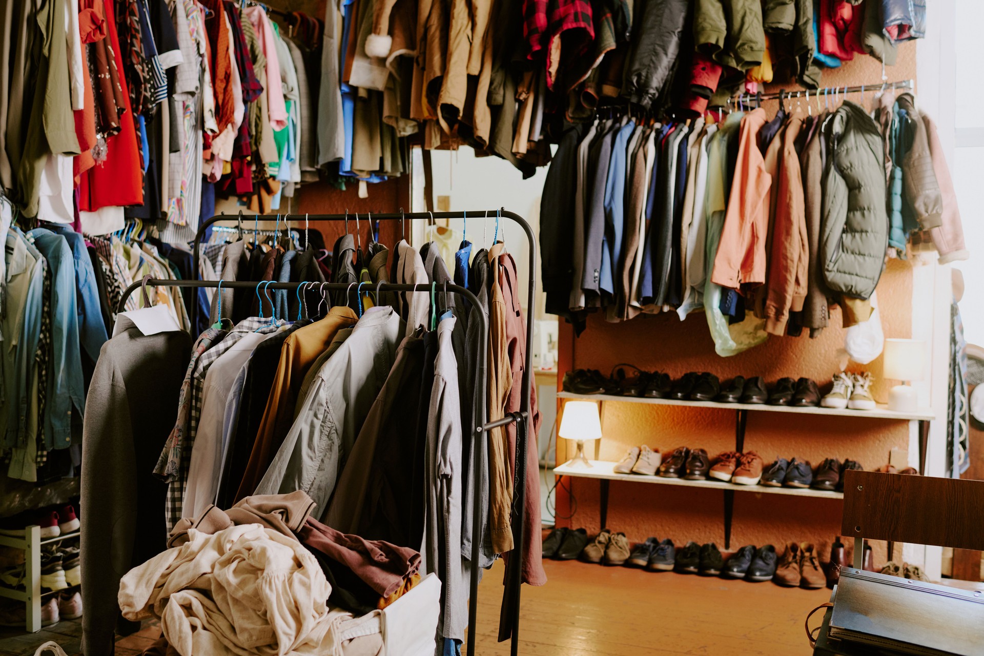 Analyzing Vintage Clothing Collection in Boutique